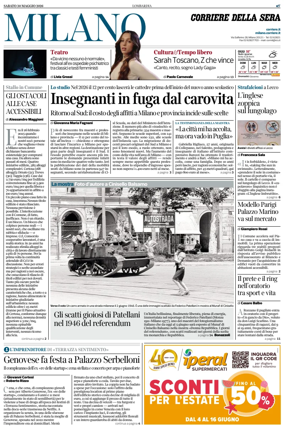 Cover of Corriere della Sera (Milano)