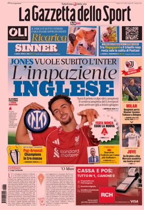 Cover of La Gazzetta dello Sport