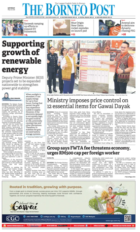 Cover of The Borneo Post (Sarawak)