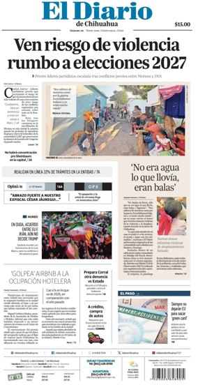 Cover of El Diario de Chihuahua