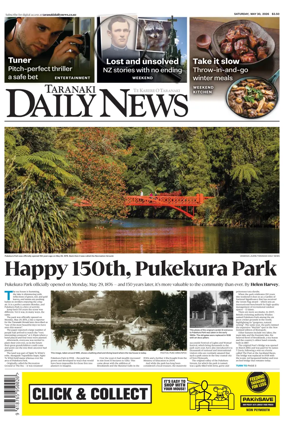 Cover of Taranaki Daily News