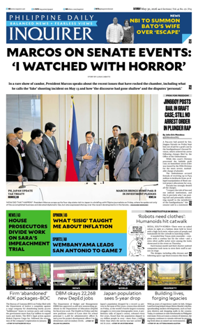 Cover of Philippine Daily Inquirer