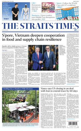 Cover of The Straits Times