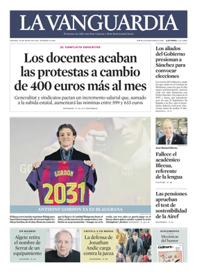 Cover of La Vanguardia