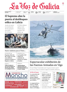 Cover of La Voz de Galicia (Arousa)