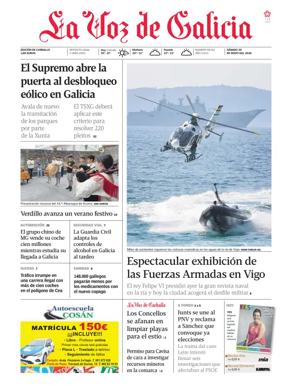 Cover of La Voz de Galicia (Carballo)