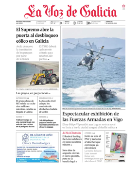 Cover of La Voz de Galicia (Pontevedra)