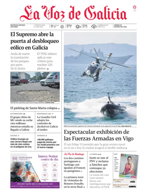 Cover of La Voz de Galicia (Santiago)