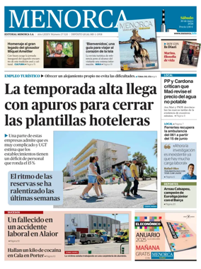 Cover of Menorca Diario Insular
