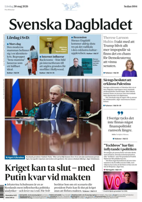 Cover of Svenska Dagbladet