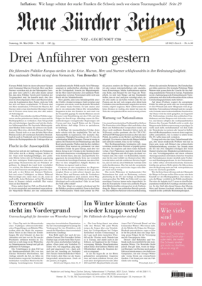 Cover of Neue Zurcher Zeitung