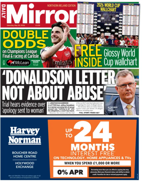 Cover of Daily Mirror (Northern Ireland)