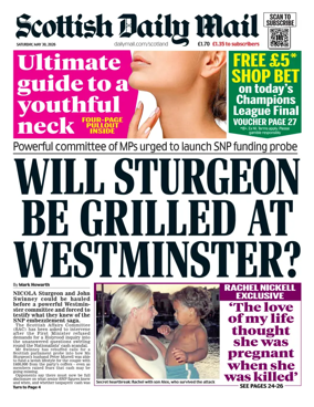 Cover of Scottish Daily Mail
