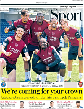 Cover of The Daily Telegraph - Sport Saturday