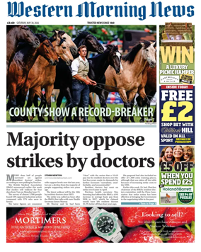 Cover of Western Morning News (Saturday)
