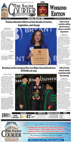 Cover of The Saline Courier Weekend