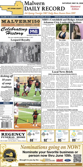 Cover of Malvern Daily Record