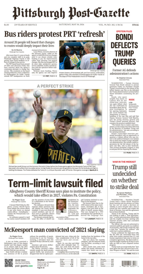 Cover of Pittsburgh Post-Gazette