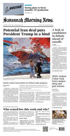 Cover of Savannah Morning News