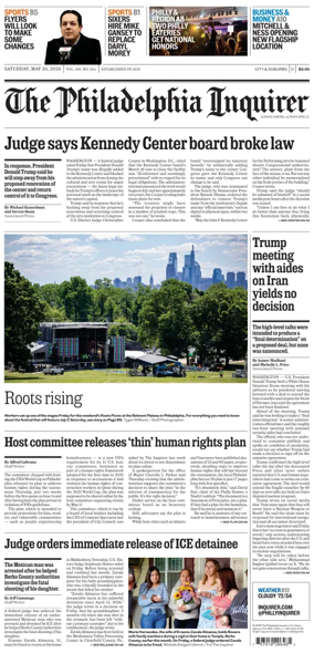 Cover of The Philadelphia Inquirer (South Jersey edition)