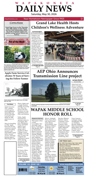 Cover of Wapakoneta Daily News