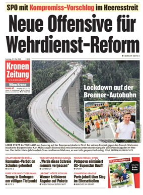 Cover of Kronen Zeitung