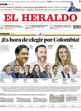 Cover of El Heraldo (Colombia)