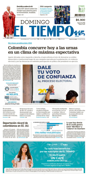 Cover of El Tiempo (Bogota)