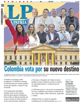 Cover of La Patria (Colombia)