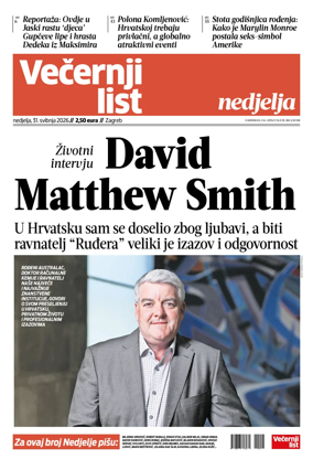 Cover of Vecernji list - Zagreb
