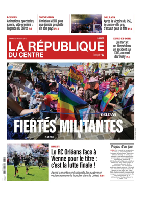 Cover of La Republique du Centre (Orleans - Loiret))