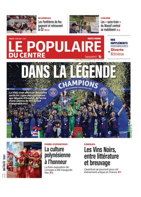 Cover of Le Populaire du Centre (Haute-Vienne)