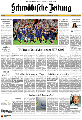 Cover of Schwabische Zeitung (Ravensburg / Weingarten)