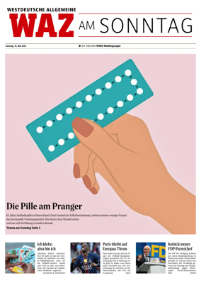 Cover of Westdeutsche Allgemeine Zeitung (WAZ am Sonntag)