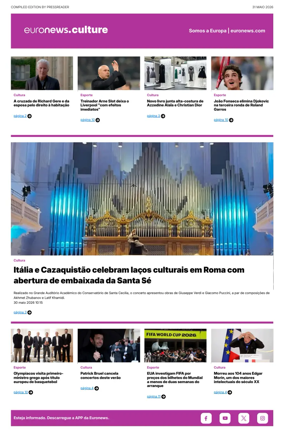 Cover of Euronews Culture and Sport (Portuguese)