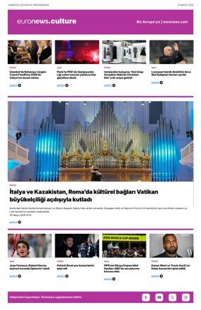 Cover of Euronews Culture and Sport (Turkish) Compiled Edition