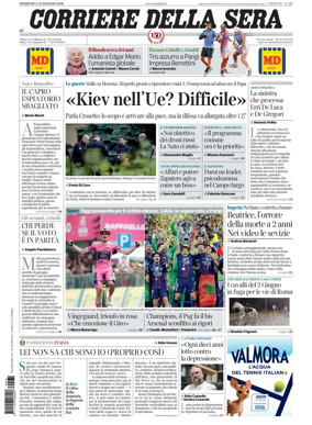 Cover of Corriere della Sera