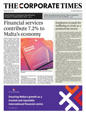 Cover of The Corporate Times (Malta)