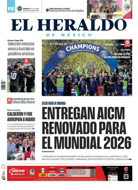 Cover of El Heraldo de Mexico