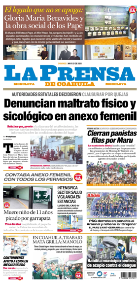 Cover of La Prensa de Coahuila
