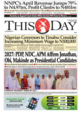Cover of THISDAY