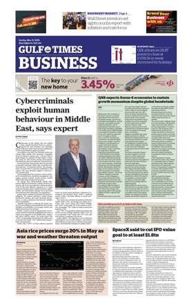 Cover of Gulf Times Business