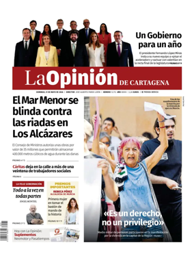 Cover of La Opinion de Murcia (Cartagena)