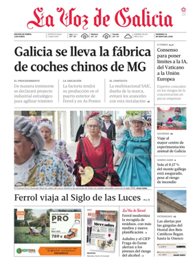 Cover of La Voz de Galicia (Ferrol)