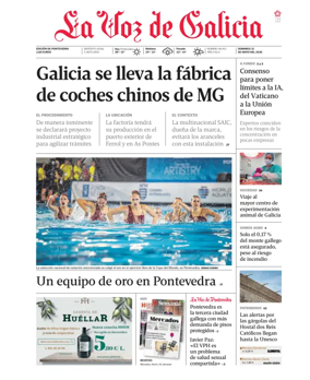 Cover of La Voz de Galicia (Pontevedra)