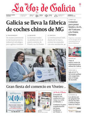 Cover of La Voz de Galicia (Viveiro)