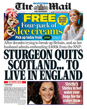 Cover of The Scottish Mail on Sunday