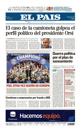 Cover of El Pais (Uruguay)