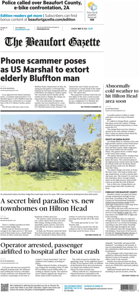 Cover of Beaufort Gazette (Sunday)