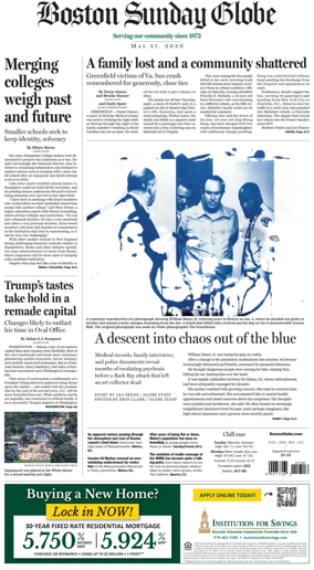 Cover of Boston Sunday Globe